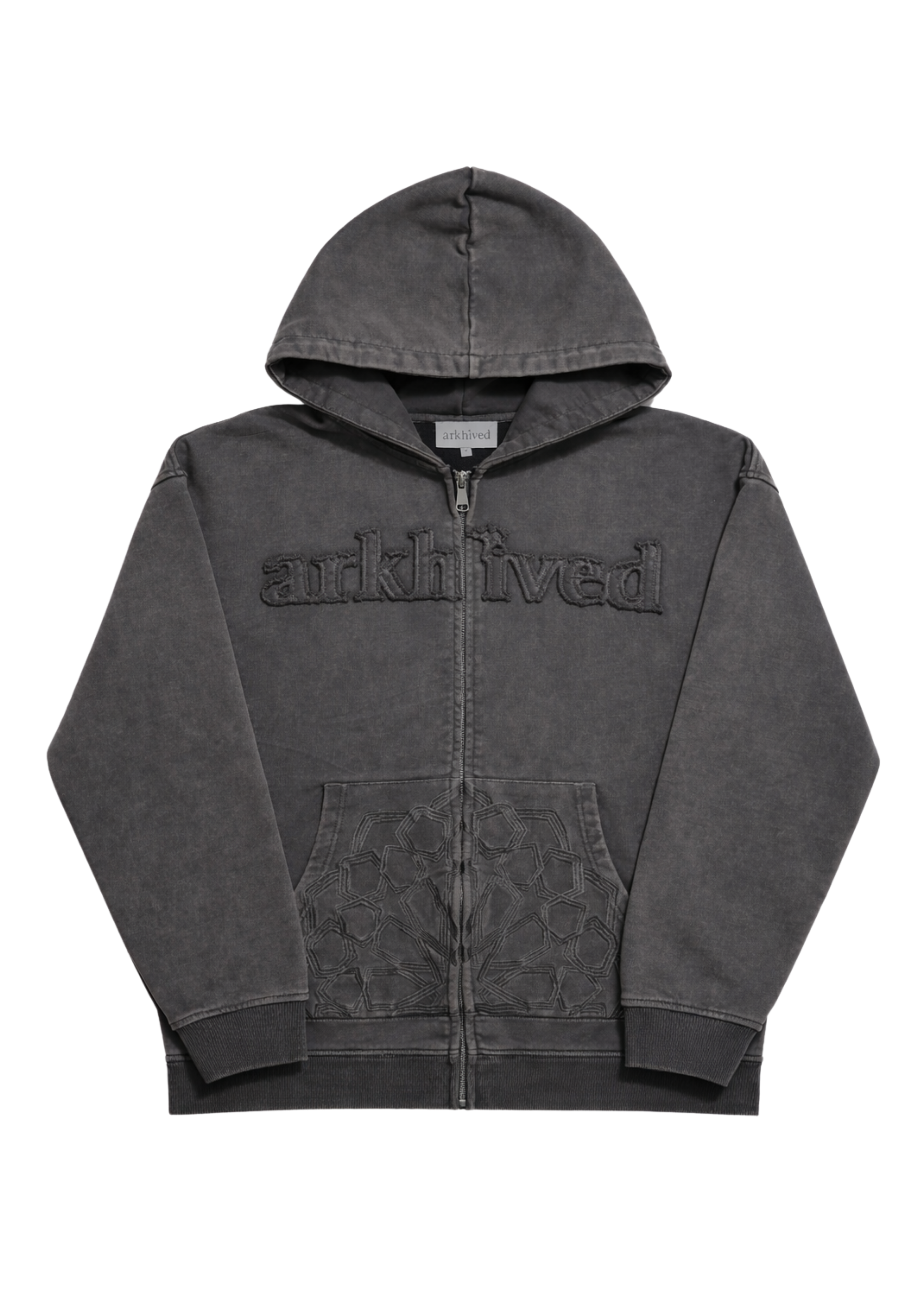 arkhived Patchwork Zip Up Hoodie