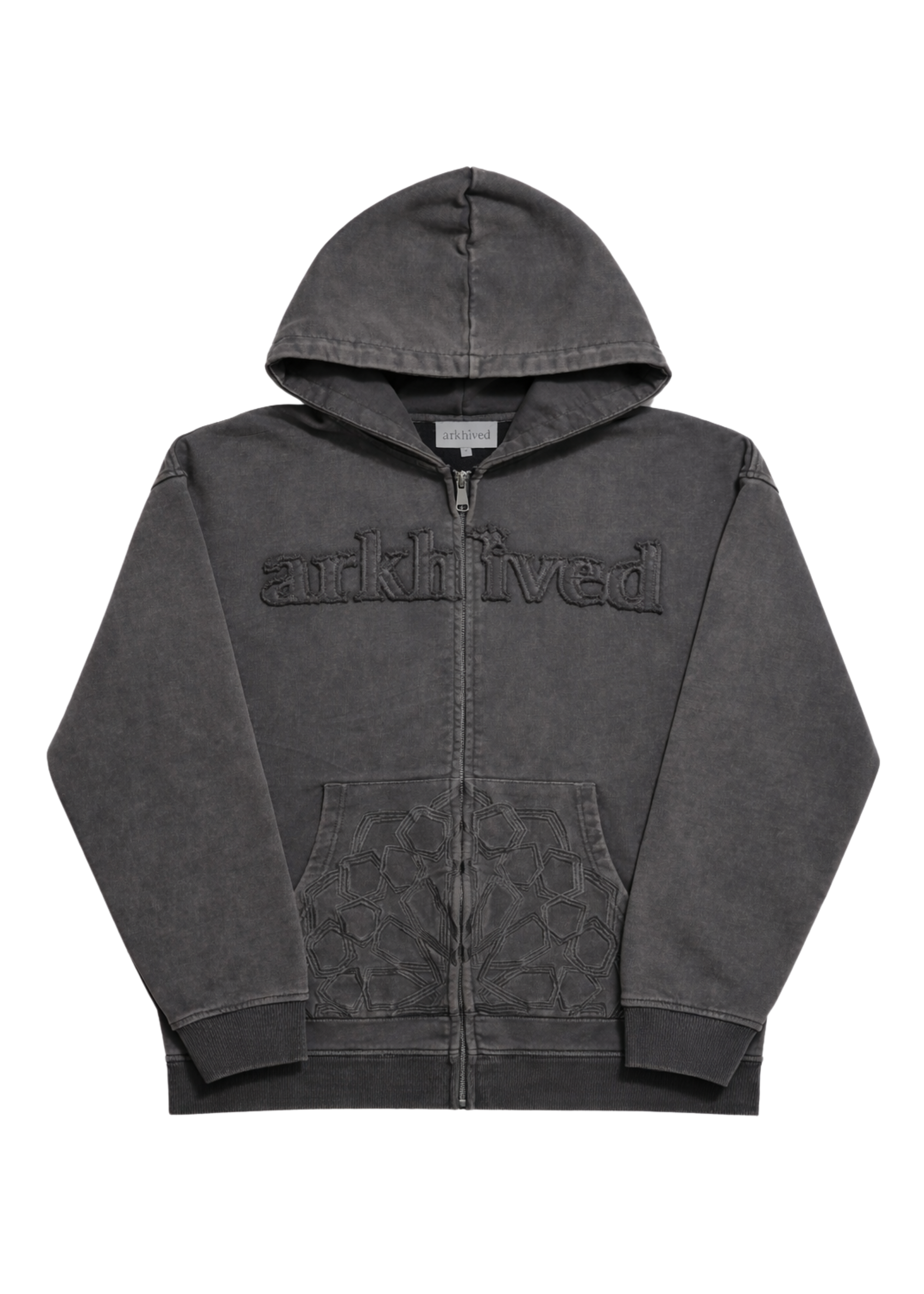 arkhived Patchwork Zip Up Hoodie arkhived Patchwork Zip Up Hoodie