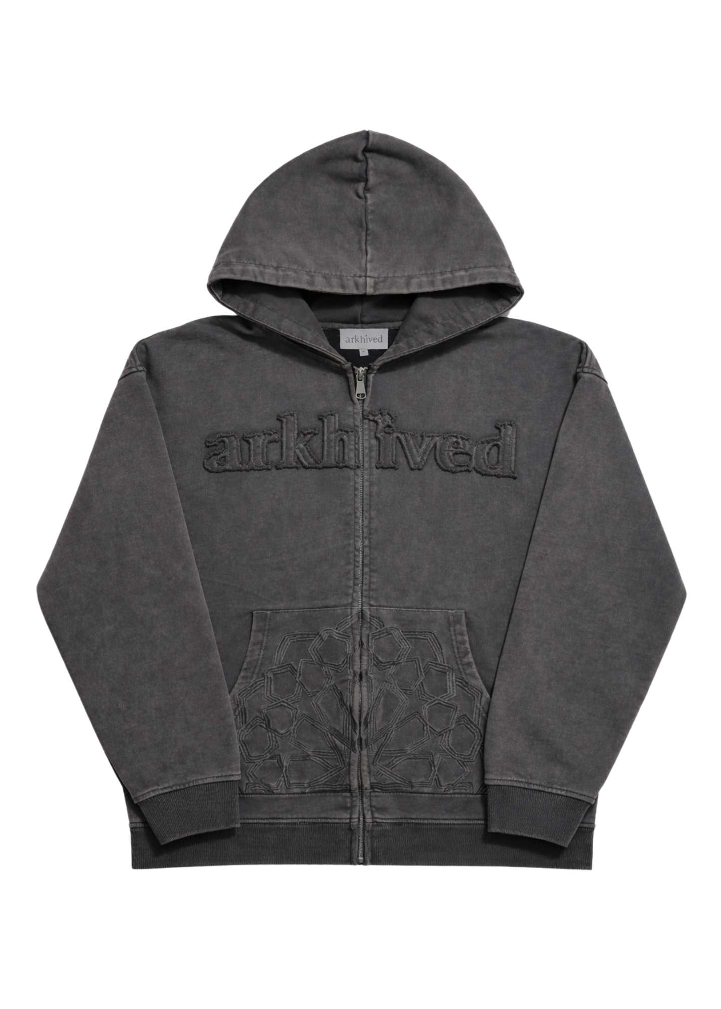 arkhived Patchwork Zip Up Hoodie